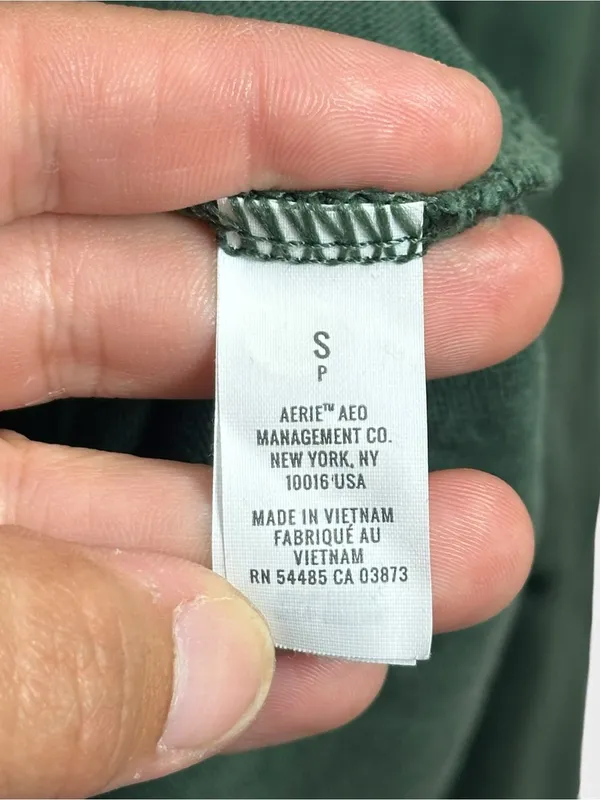 Aerie Green Lace-Up Oversized Hoodie Sweatshirt Size Small NWT - Image 9