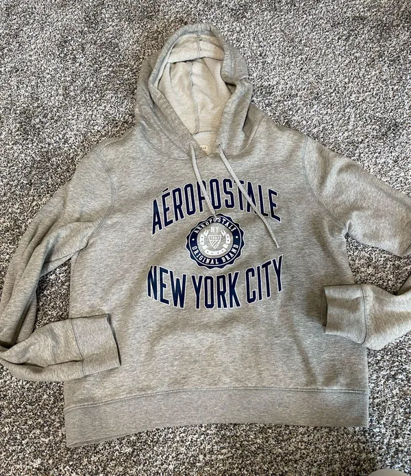 Aeropostale Gray V-Neck Sweater  - Image 2