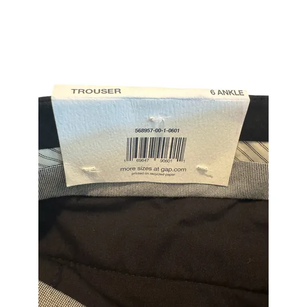 GAP Trouser Pants Size 6 Ankle Black GapStretch Career Wide Leg NWT - Image 5