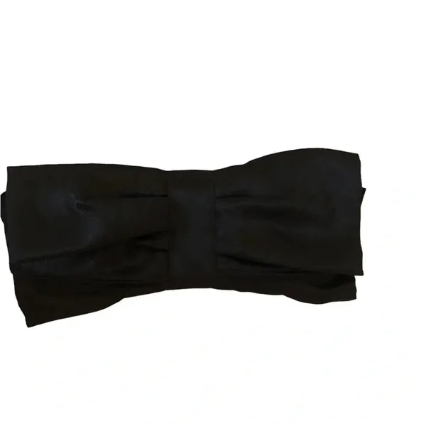New Black satin formal coquette Bow purse evening bag. clutch classic black tie - Image 12