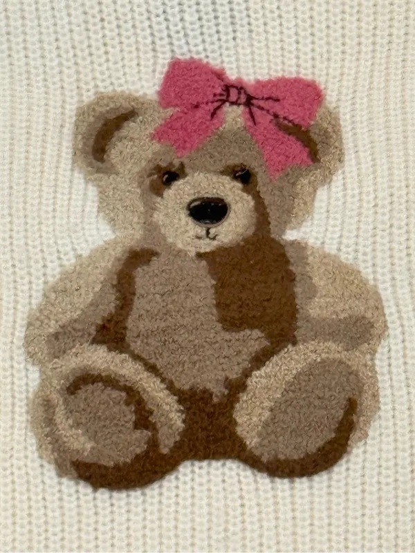 SIMPLY SOUTHERN Teddy Bear With Bow Sweater Size XXL NEW - Image 5