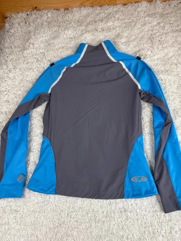 Salomon ClimaWIND Blue Gray Softshell Full Zip Jacket Women’s Medium - Image 8