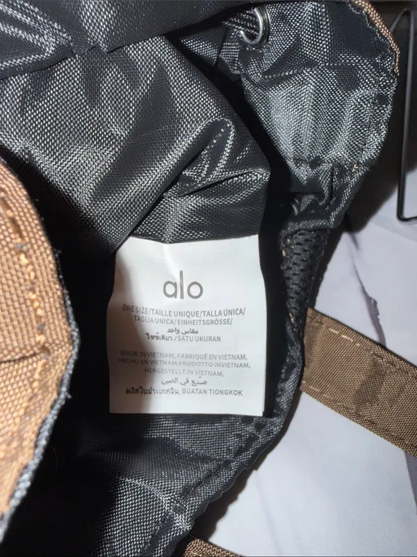 Alo Yoga Crossbody Bucket Bag in Expreso Brown Nylon - Image 4