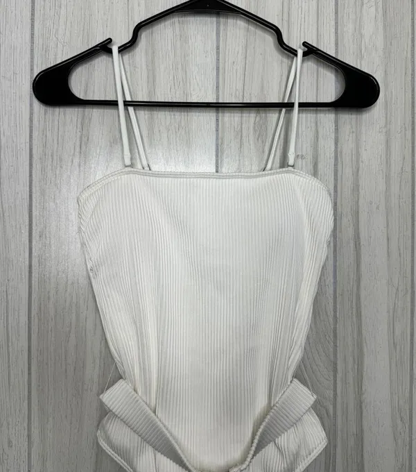NWT Abercrombie & Fitch Ribbed Belted One Piece Swimsuit Cheeky size S Small - Image 4