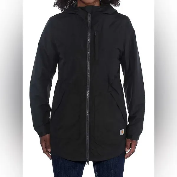 Carhartt Rain Defender Relaxed Fit Lightweight Coat Size XL (16-18) in Black - Image 3
