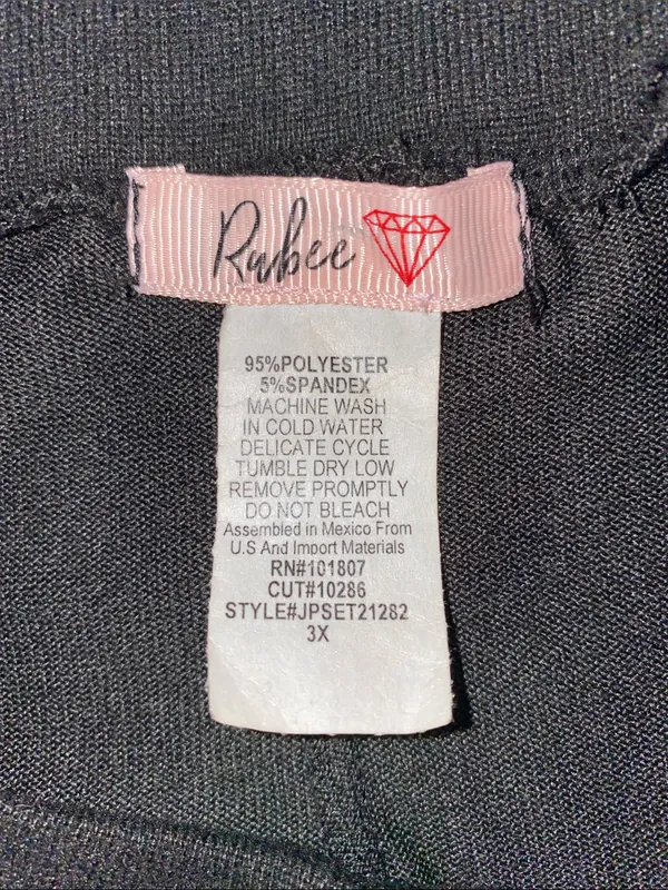 RUBEE wide leg pajama lounge wear sleep pants 2 pockets comfy black NEW size 3X - Image 4