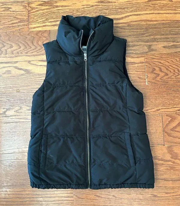 Old Navy Fleece Lined Waist Length High Neck Vest Size Small Gorpcore Full Zip - Image 9