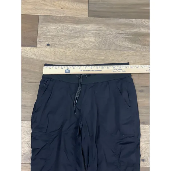 The North Face Ruched Joggers Size M Black Activewear Pants With Pockets - Image 3