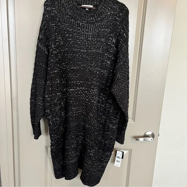 NEW Black & White Sweater Dress XL‎ - Sandra Darren NWT - Image 3