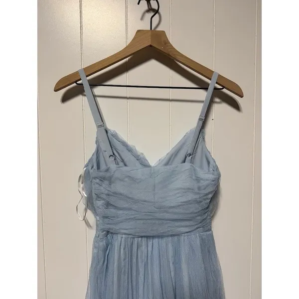 Lulus‎ Baby Blue Tulle Bridesmaid Formal Evening Gown XS - Image 8