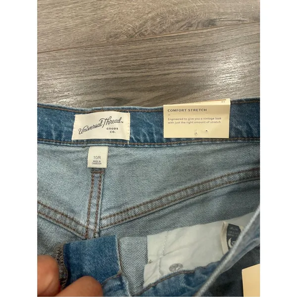 Universal Thread Light Blue Denim Cutoff Shorts with Frayed Hem - Image 2