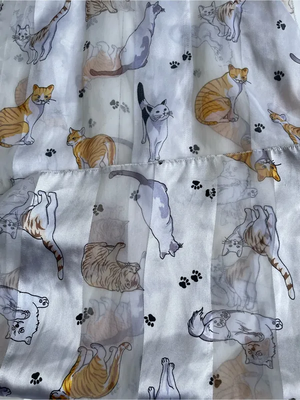 Unbranded Silky Cat Scarf White - Image 3