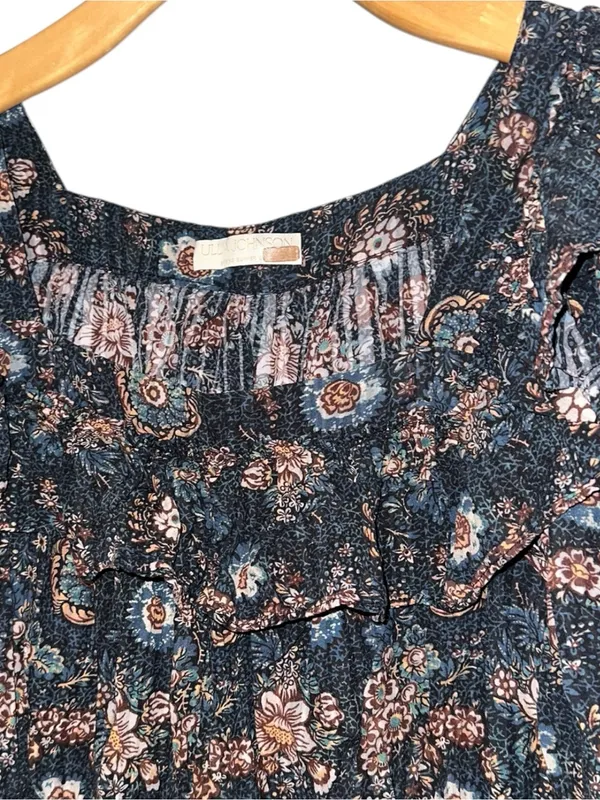 Ulla Johnson Women’s Size 8 Warner Square Neck Ruffle Peplum Cotton Blouse Top - Image 9