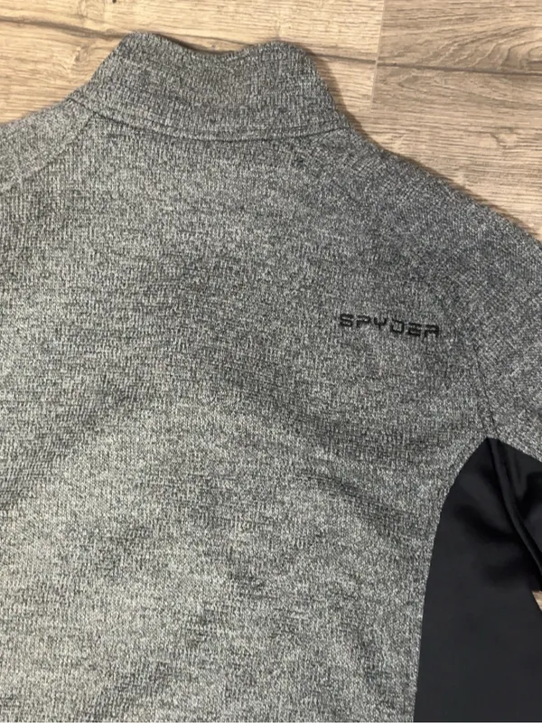 Spyder Women’s XL Gray Black Quarter Zip Pullover Sweater Athletic Top - Image 10