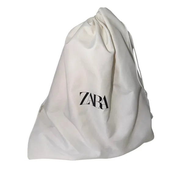 Zara Cream Asymmetric Crossbody Bag Sculptural Minimalist Half Moon Purse EUC - Image 4