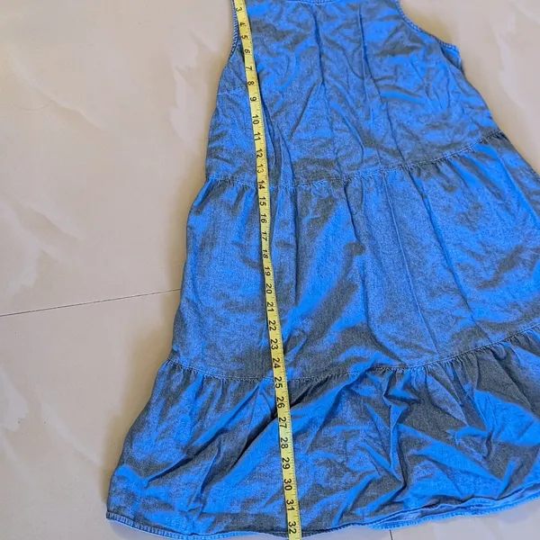Old Navy Denim Sleeveless DressOld Navy Denim Women Dress Jeans Blue Sleeveless - Image 11