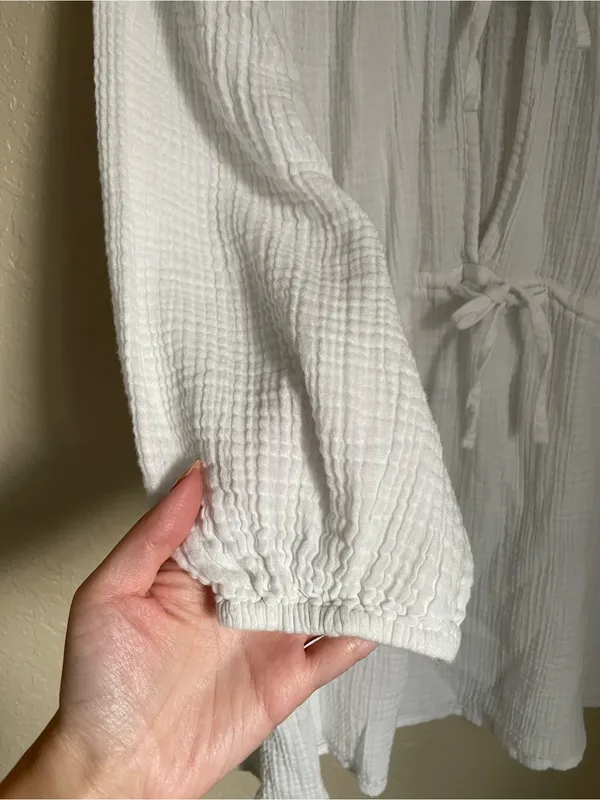 Abercrombie & Fitch Gauze Muslin Cotton Tie Front Beach Pool Coverup Size XS - Image 10
