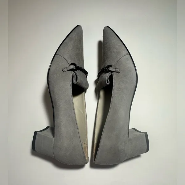 Amalfi Panda Pump Rangoni Firenze Made In Italy Grey‎ Cash Designer Classy 7.5 M - Image 8