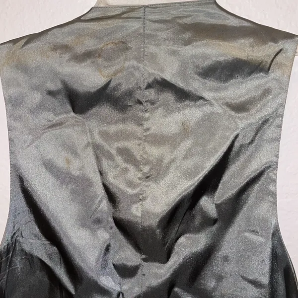 Vintage Silk Vest Lace Embellished Beads Sequin Floral Boho - Image 12