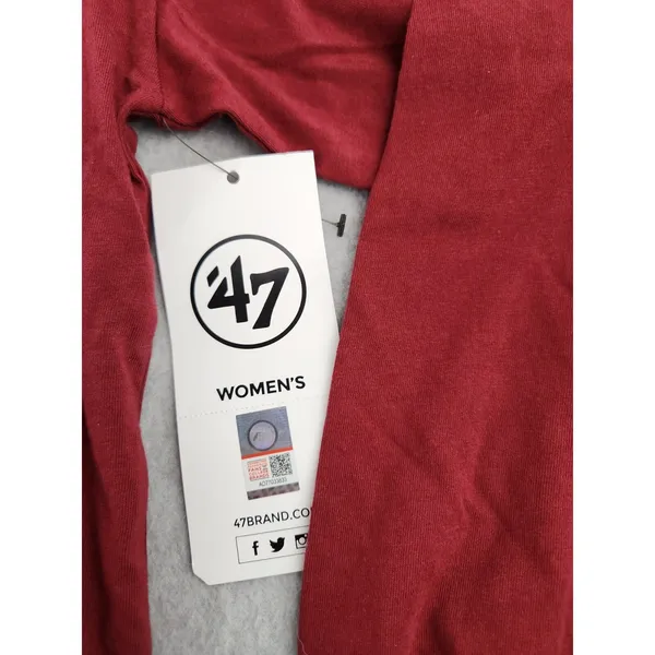'47 Women's '47 Cardinal Arkansas Razorbacks Football‎ Long Sleeve Crop Sz MEDIUM - Image 3