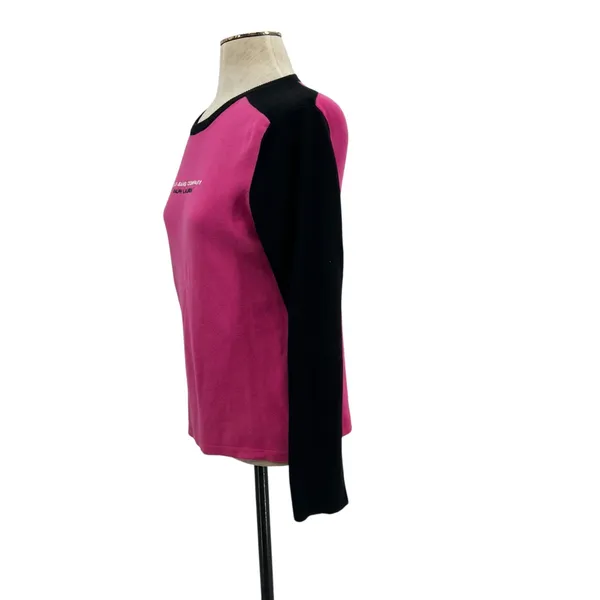 Vintage‎ Polo Jeans Co Ralph Lauren Logo Sweater Pink Black Y2K Cotton XL - Image 5