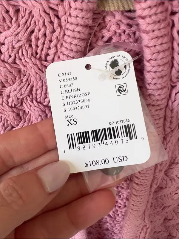 Free People Free Est Laguna Love Sweater Set - Blush Pink - NWT - Image 8