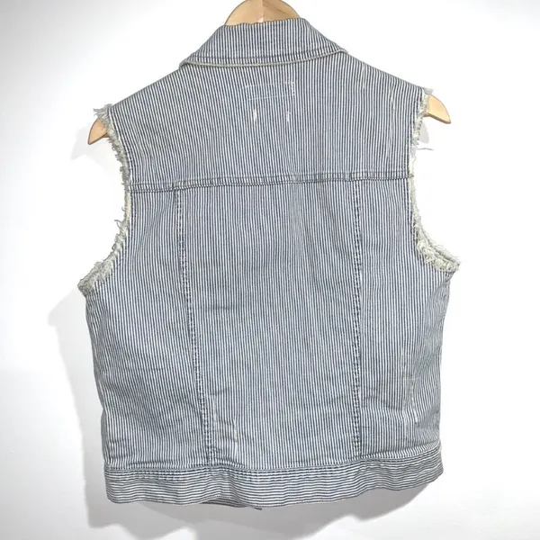 Bullhead denim vest stripes, western/cowboy/rodeo M - Image 7