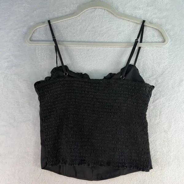 Y2K Gothic S Small Bustier Corset Top Black‎ Satin Lush Festival Punk Whimsigoth - Image 5