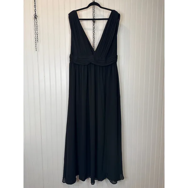 Lulus Heavenly Hues Black Maxi Dress Bridesmaid Wedding Gala Formal Extra Small - Image 2