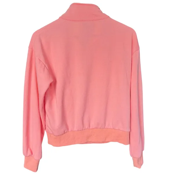 Superforme‎ Cropped Half Zip Sweatshirt Sz M Orange Size M - Image 5