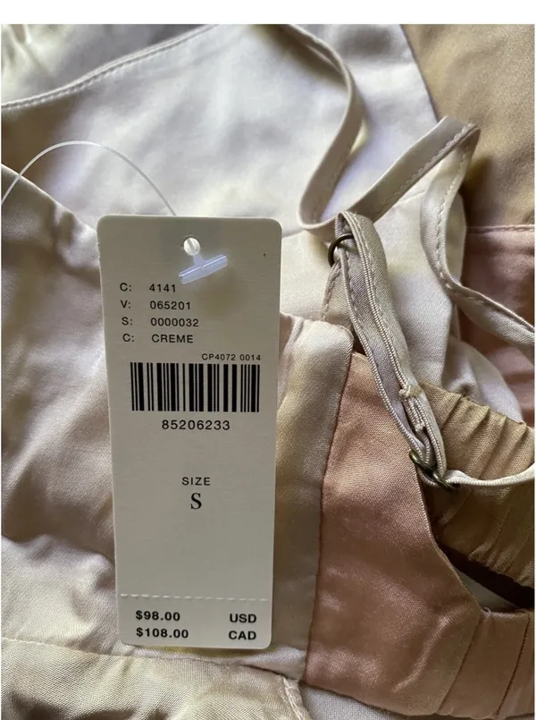 Anthropologie Cream Mini Slip Dress - Image 6