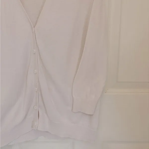 Old Navy Lightweight V-Neck Cardigan Sweater in Calla Lily - Image 4
