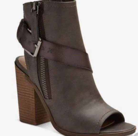 Dolce Vita Teisha Grey Buckle Block Heel Booties - Image 2
