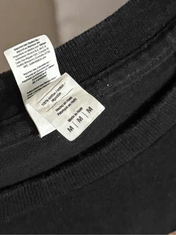 The Goonies 1985 Movie Logo DIY Cropped Raw Hem Black Graphic Tee M Retro 80s - Image 5