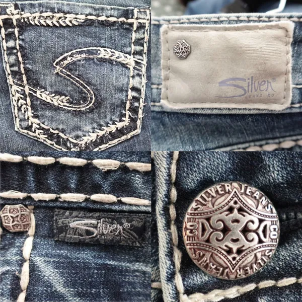 Vintage Y2K Silver Jeans Suki Dark Wash Mid Rise Cropped Bootcut Jeans Size 4 - Image 3