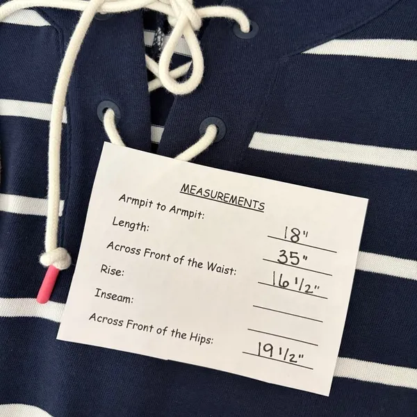 NWT!! TOMMY BAHAMA Floricita Stripe Shift Dress Navy Blue‎ White Stripe X-Small - Image 14