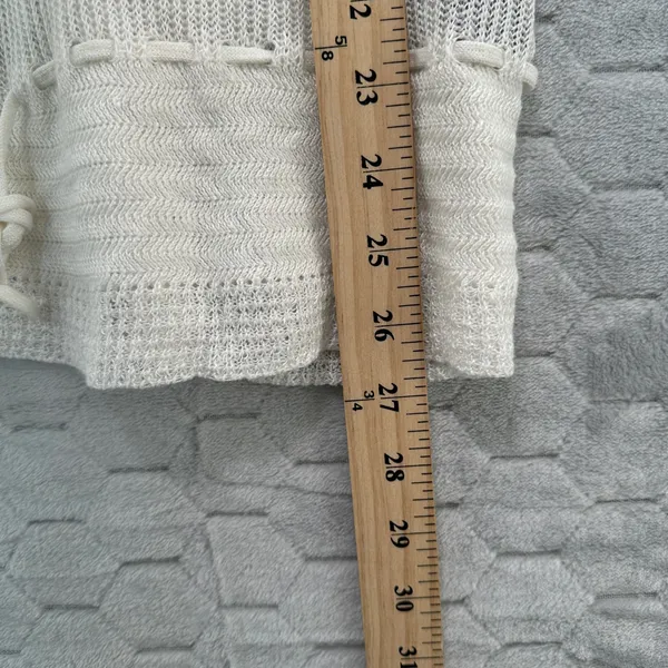 Lauren Ralph Lauren 100% Linen Knit‎ Top L White Pullover Coastal Resort Summer - Image 8