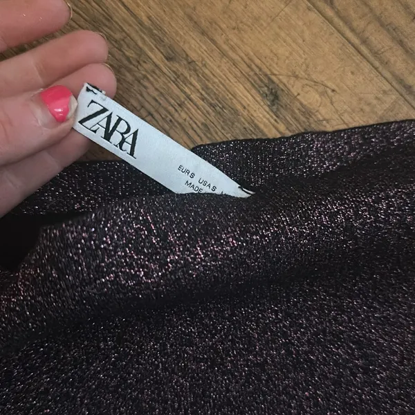Zara Purple sparkle bandeau top - Image 2