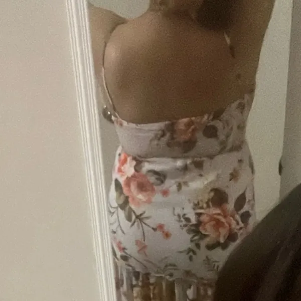 Gorgeous Soft Pink Orange Green Floral Maxi Dress Medium - Image 6