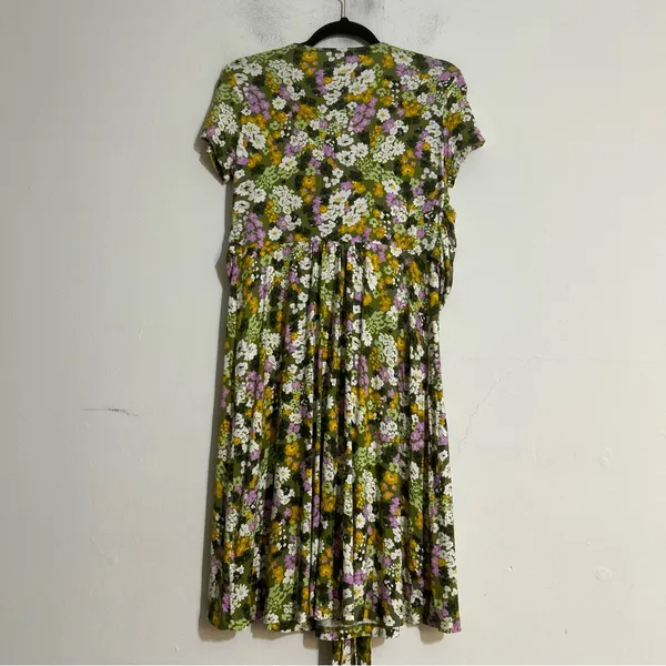 Seraphine Ariana Retro Floral Maternity Nursing Jersey Knit Mini Dress Small - Image 6