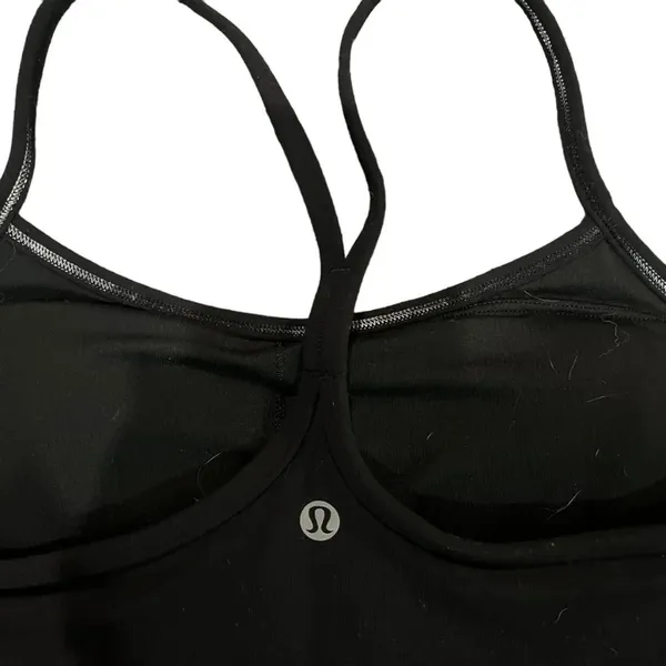 Lululemon Black Free‎ to Be Tank Top w/ Built in Bra Size 6 - Image 4