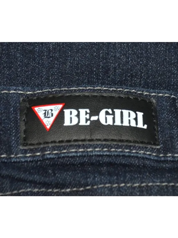 BE-GIRL Stretch Jeans Size 9/10 Dark Wash Boot Cut Embellished Pockets Butt Lift - Image 7