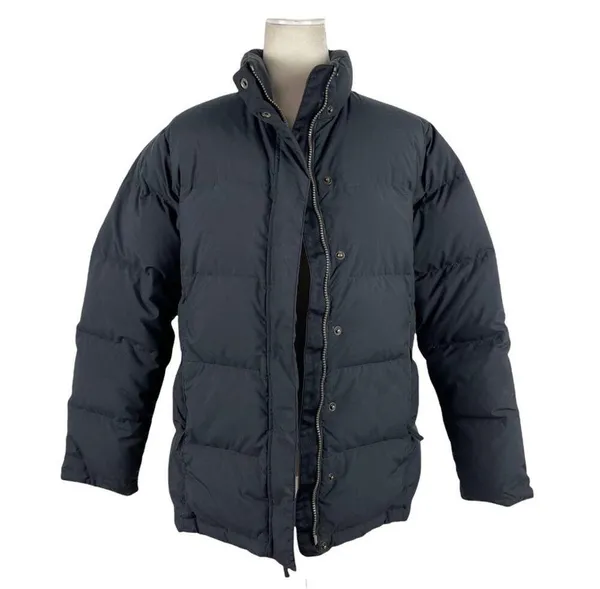 LL Bean Black and Pink Puffer Feather Down Puffer Full Zip Ski Winter Jacket M - Image 5