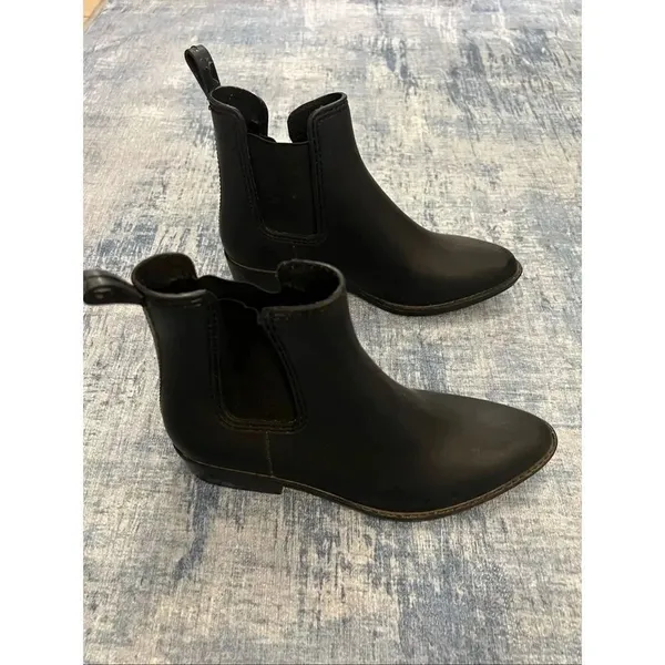 Jeffrey Campbell Havana Black Chelsea Pointed Toe Rain Boots Women's Size 8 - Image 2