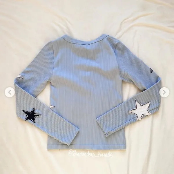 Blue Notre Dame Star long sleeve - Image 9
