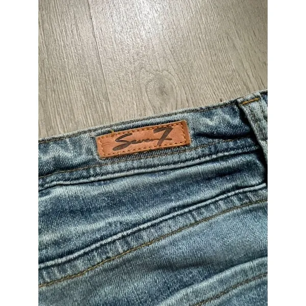 Seven7 Jeans Womens 16 Blue Denim Bootcut High Rise Whiskered Outdoors - Image 7