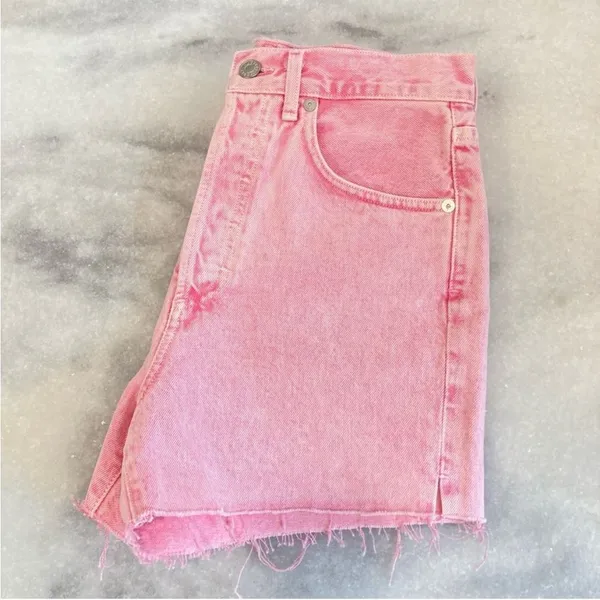 AGOLDE Dee Super High Rise Pink Potion Cut Off‎ Jean Shorts size 26 - Image 4
