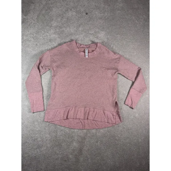 Athleta Balance Pullover Sweatshirt Women's Sz Medium Victorian Berry Multi Nep - Image 2