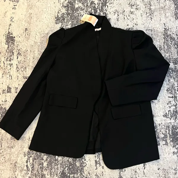 kirundo padded ruffled shoulder blazer Black Size XXL - Image 6