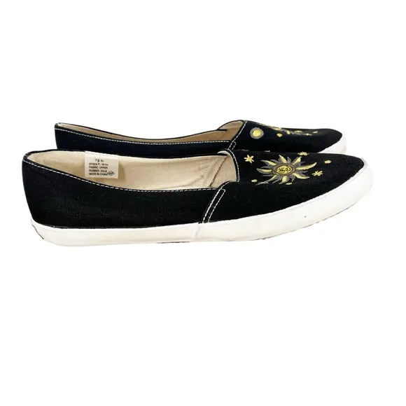Daniel Green Celestial Canvas Loafers Slip On Sun Moon Stars Arch‎ Support 7.5 - Image 5